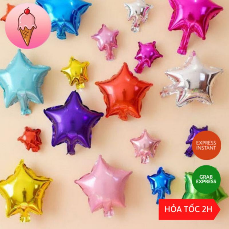 Bóng Hình Ngôi Sao 5 Cánh Nhiều Size Trang Trí Sinh Nhật - Kemshop K63