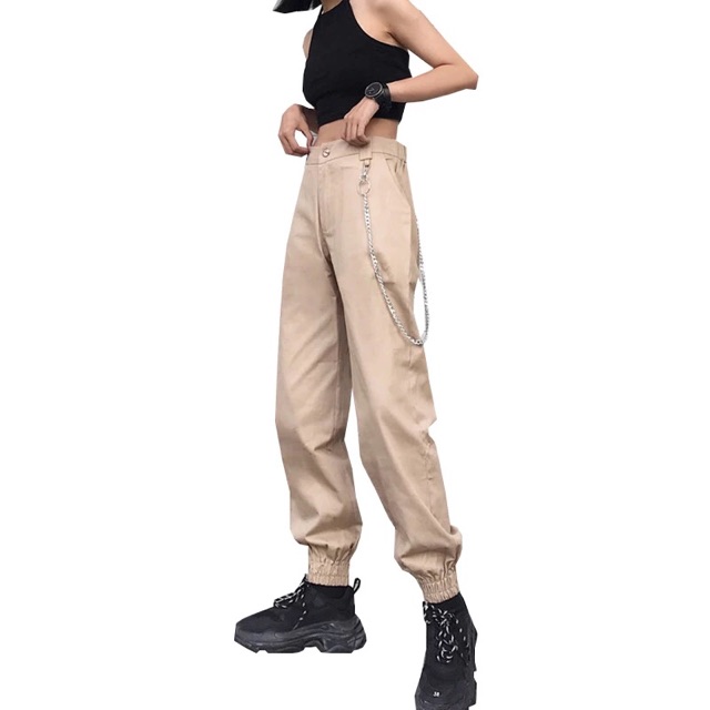 [order] quần jogger kèm dây xích cá tính | BigBuy360 - bigbuy360.vn