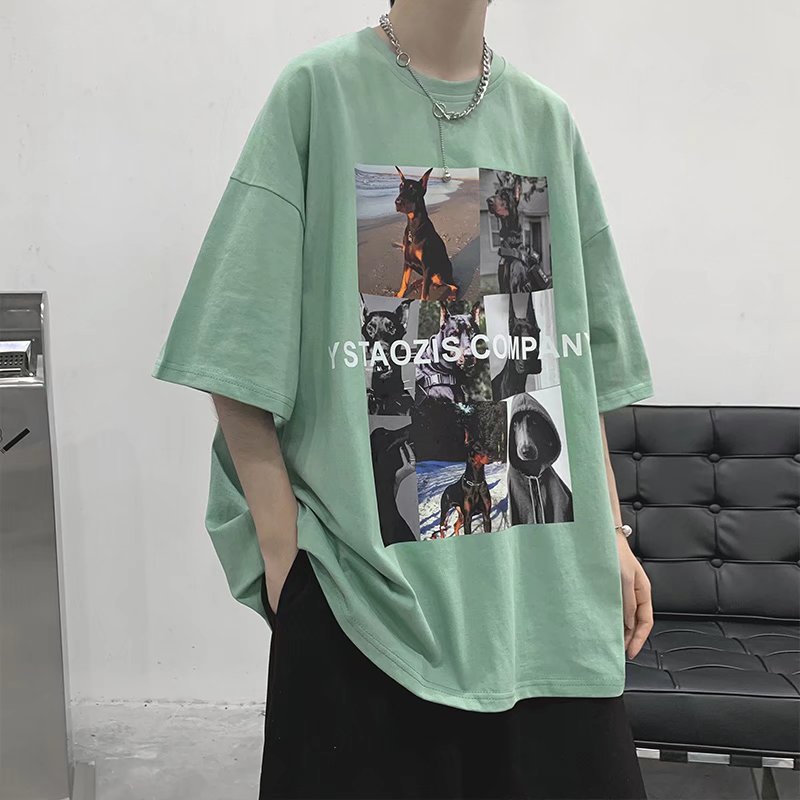 Áo Thun Tay Ngắn Dáng Rộng In Họa Tiết Hoạt Hình Phong Cách Hip Hop Thời Trang Mùa Hè Cho Nam Và Nữ M-8XL