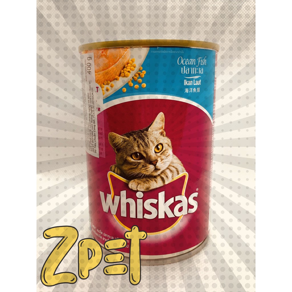 Pate Whiskas Vị Cá Biển Cho Mèo Lon 400g