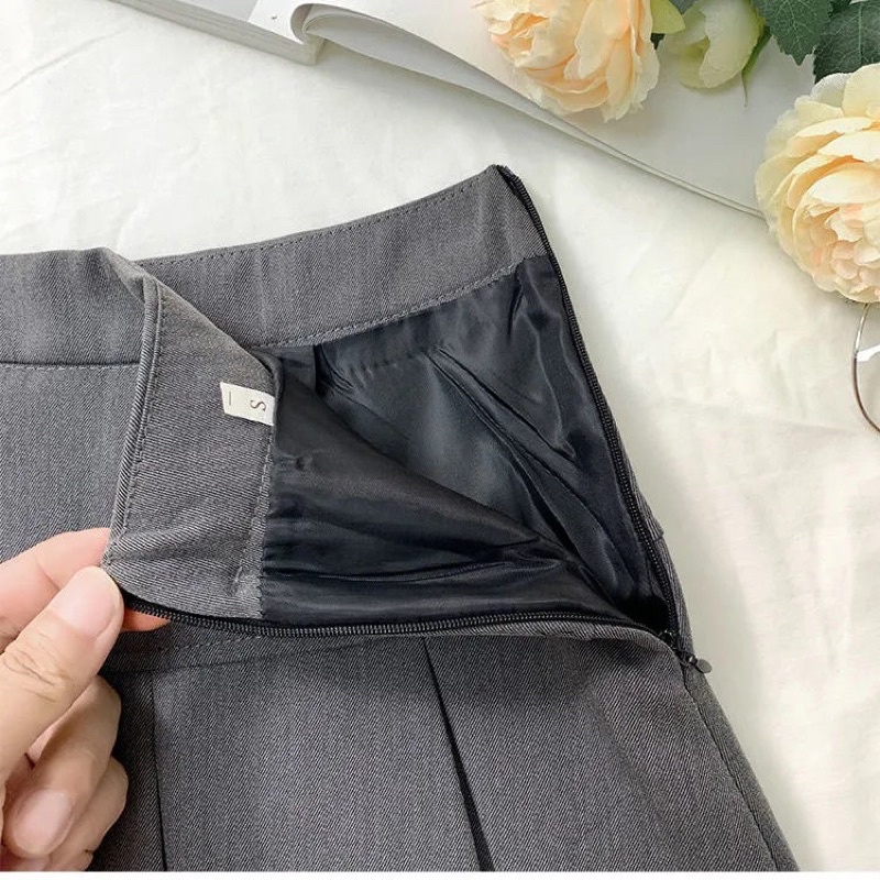 Chân váy xếp ly to dáng ngắn có quần bên trong kèm ảnh thật SẴN ĐEN S,XS,L, 2XL, GHI S,M,XL