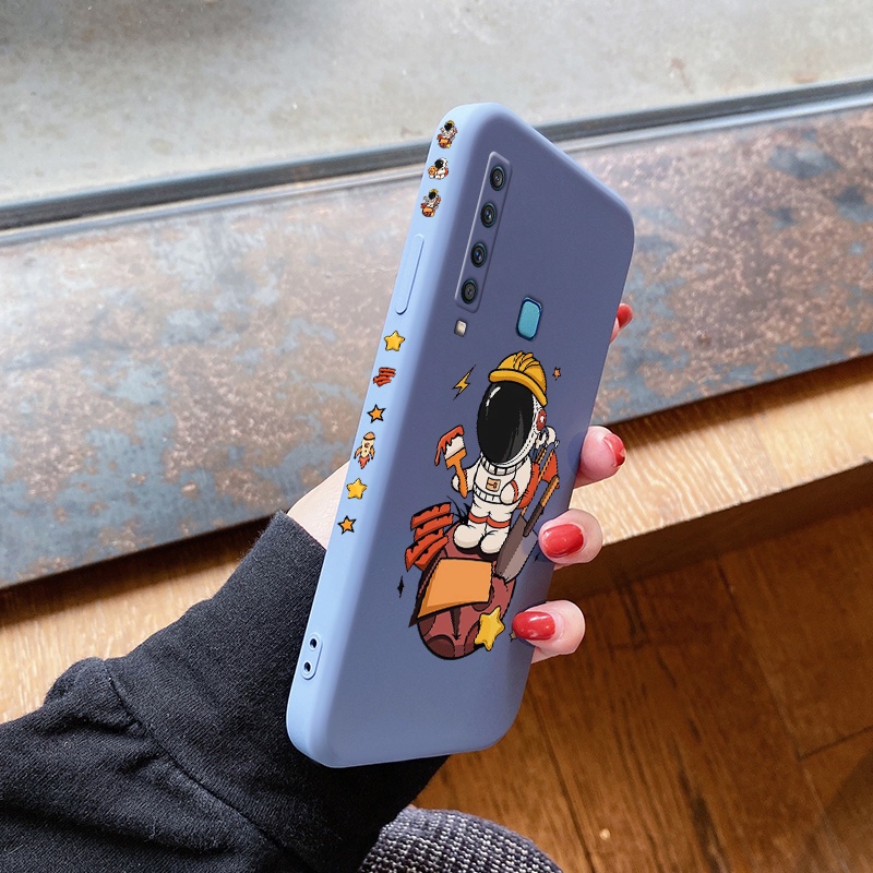 Ốp điện thoại silicon bảo vệ Camera in hình phi hành gia NASA sáng tạo cho Samsung Galaxy A9 2018