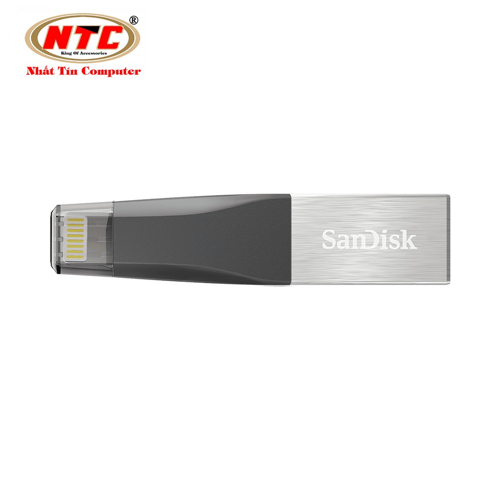 USB OTG 3.0 SanDisk iXpand™ Mini Flash Drive 16GB / 32GB / 64GB / 128GB / 256GB (Bạc) - Hàng chính hãng