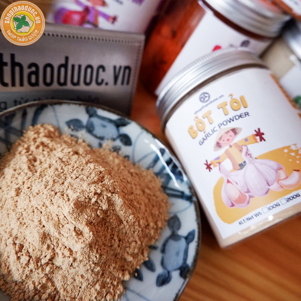 Bột Tỏi Sấy Lạnh Shop Thảo Dược Hũ 100G - Bột Tỏi Gia Vị Hữu Cơ Cao Cấp