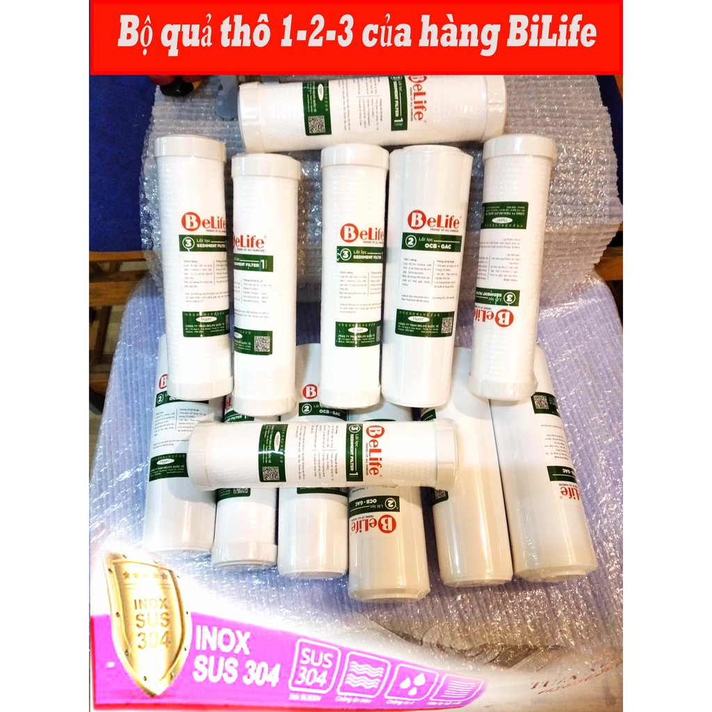 Combo BỘ lõi lọc 123 BeLife Chính hãng korea / Lõi lọc nước BeLife chất lượng cao được sản suất tại Việt Nam