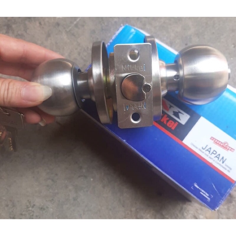 ổ khoá tay nắm tròn NIKKEI inox