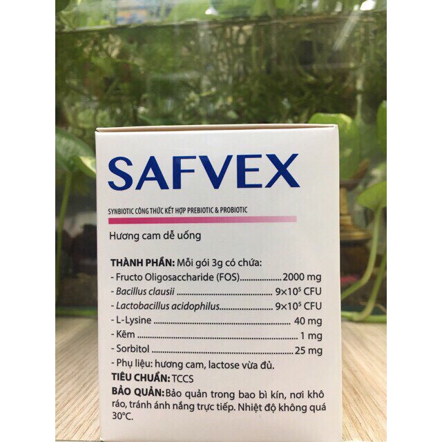 SAFVEX - MEN TIÊU HOÁ BỔ SUNG CHẤT XƠ VÀ LỢI KHUẨN - Nhà thuốc Nhật Thành