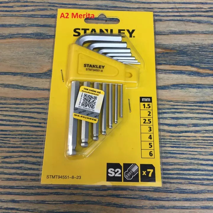 Lục giác đầu bi hệ mét (bộ 7pc) Stanley STMT94551-8