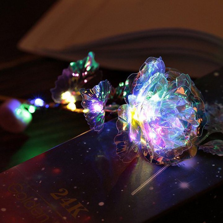 Hoa hồng galaxy phát sáng có chân đế LOVE mới | BigBuy360 - bigbuy360.vn