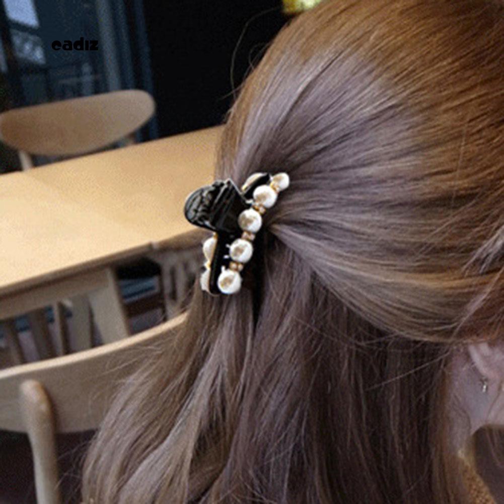 Kẹp tóc đính hạt giả ngọc trai