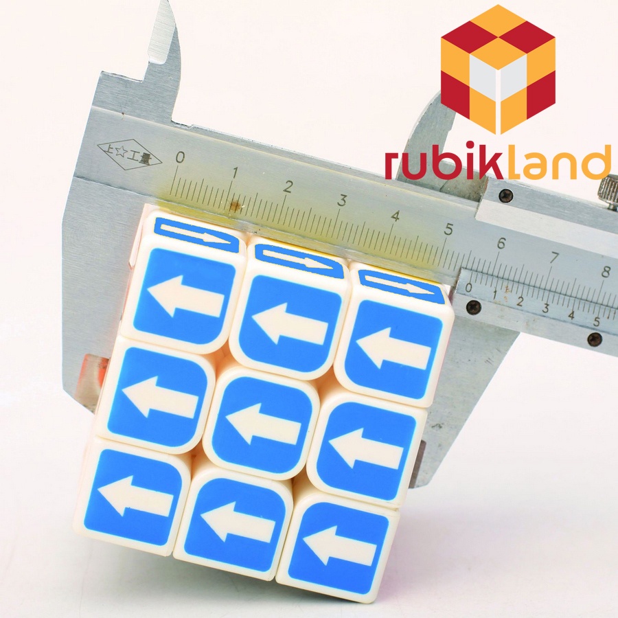 Rubik Biến Thể Shepherd Cube Rubic 3x3 Mũi Tên Xanh Trắng Đồ Chơi Trí Tuệ Trẻ Em