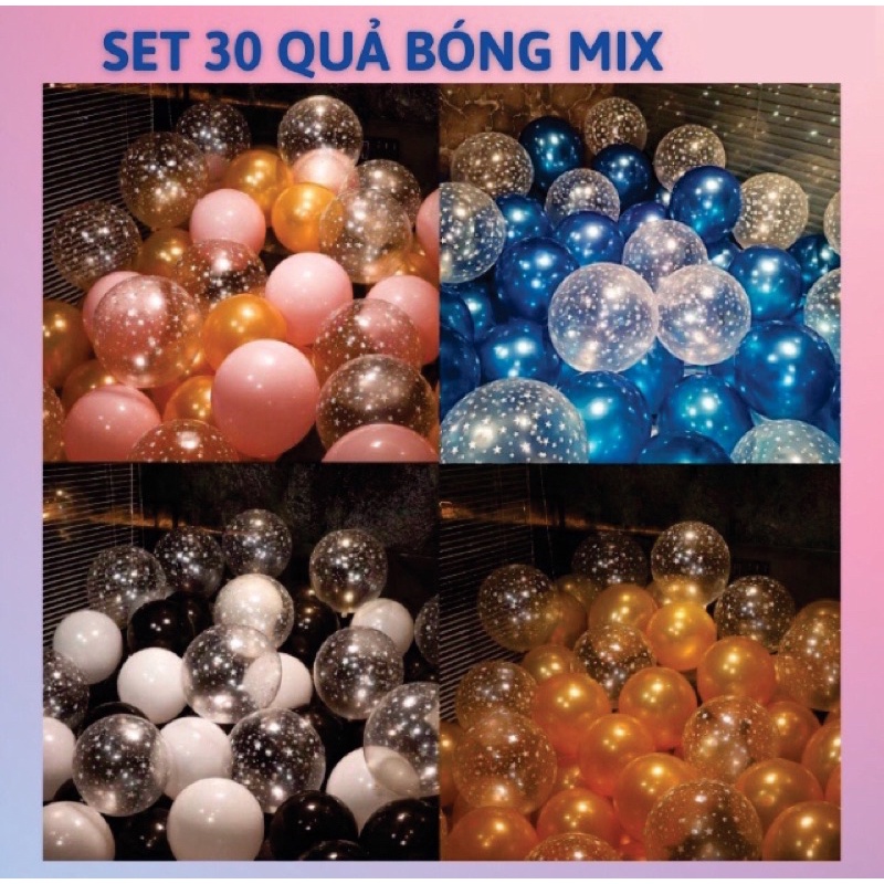 Mix bóng bay các màu