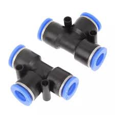 Khớp nối nhanh dây hơi khí nén dạng thẳng,chữ T,chữ thập-Nhựa PE cao cấp-Size 6-8-10-12