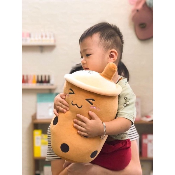 Gấu bông trà sữa, Gối ôm trà sữa nhồi bông, trà sữa chân trâu gấu bông 35cm