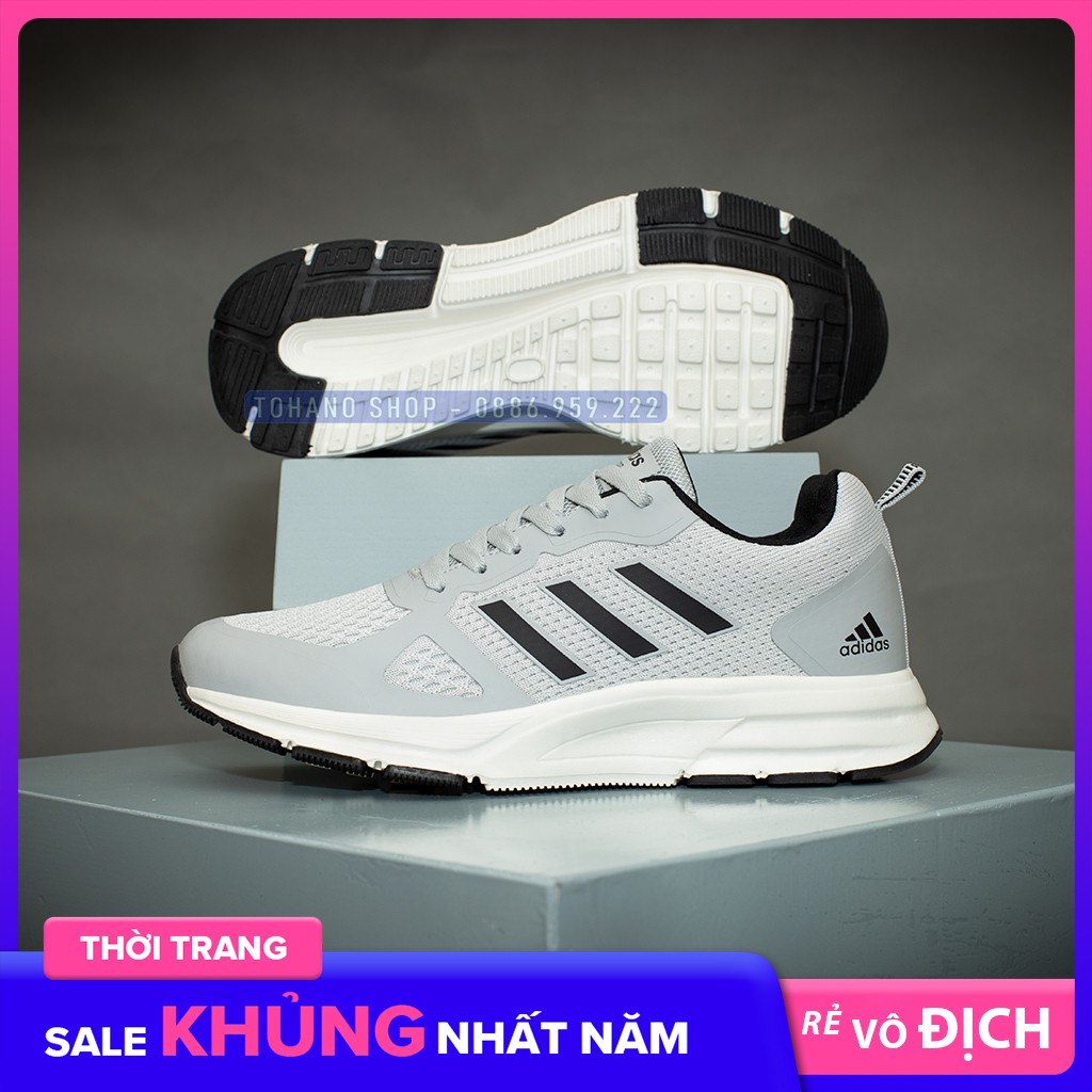 Giày Sneaker Nam Giày Thể Thao Nam D62 Màu Ghi
