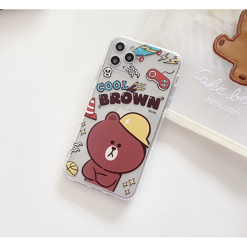 Ốp Lưng Case Iphone  Dẻo Trong Không Ngả Màu Gấu Brown Chống Trầy Sốc Cho 7g/8g đến 12 promax | BigBuy360 - bigbuy360.vn
