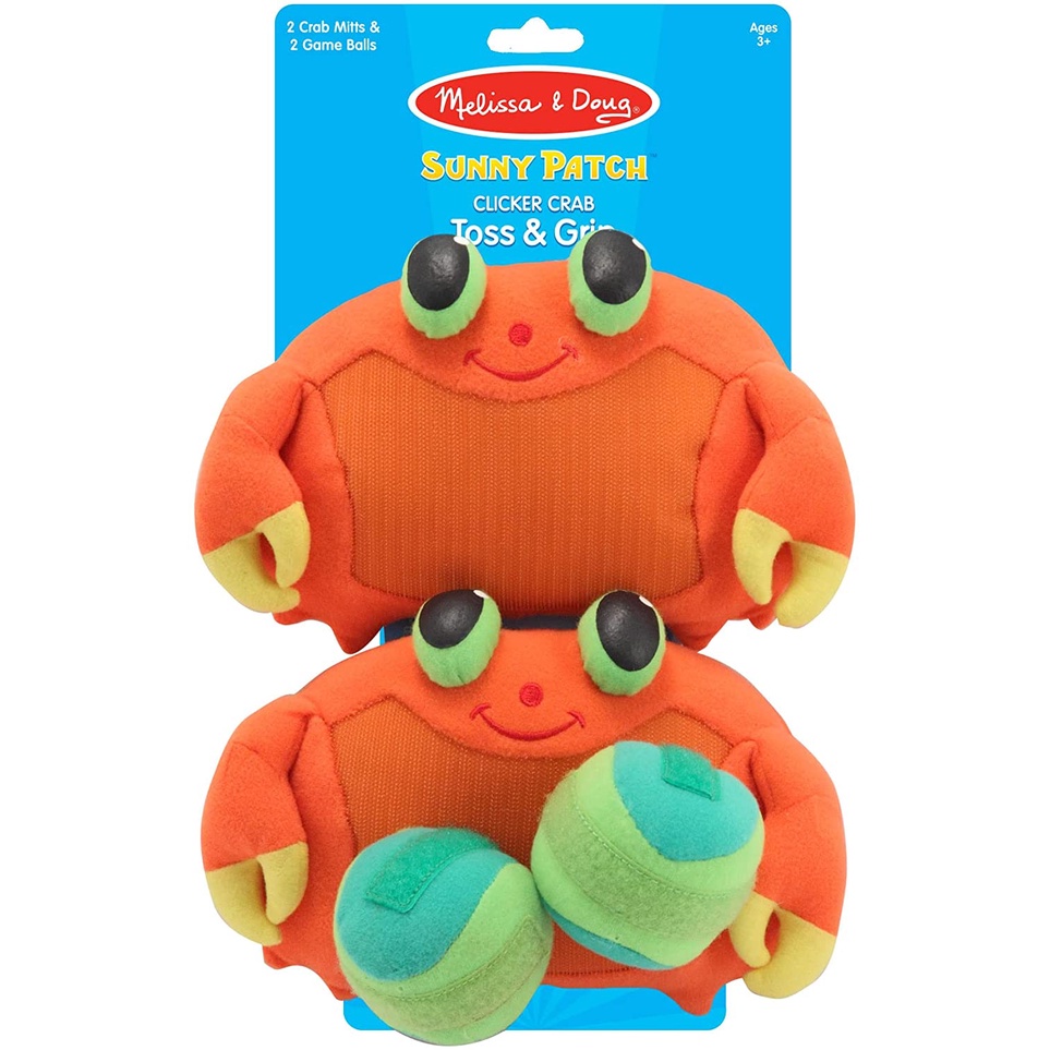 Đồ chơi quăng và bắt cua với 2 quả bóng Melissa & Doug Sunny Patch Clicker Crab Toss and Grip Catching Game With 2 Balls