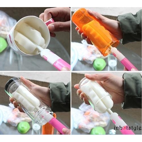 Cọ bọt biển dùng để vệ sinh chai lọ tiện dụng