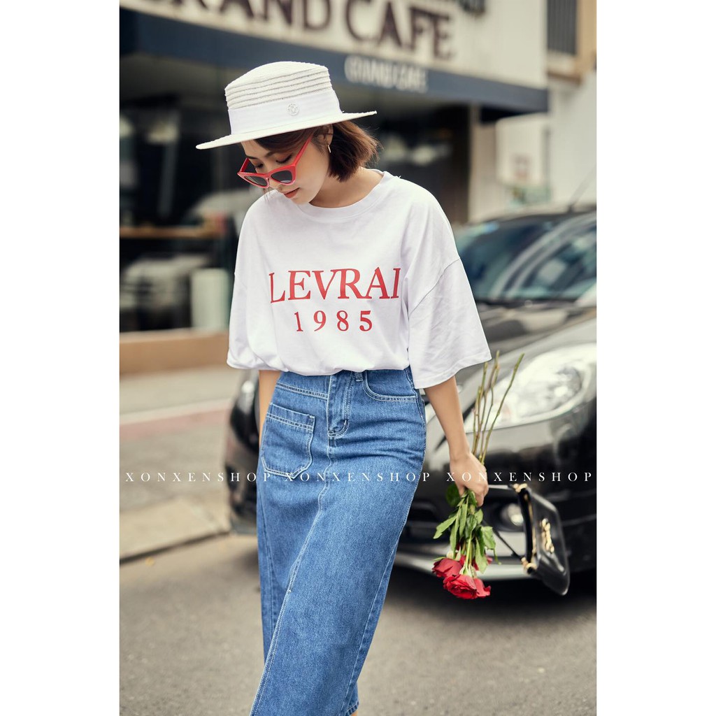 Áo thun nữ form rộng in chữ Xonxen chất cotton thoáng mát free size, mã 9065