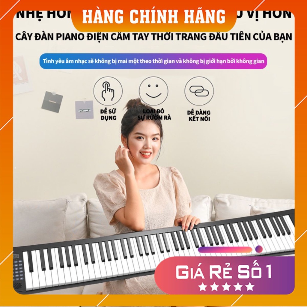 Đàn piano điện tử 88 phím gấp cao cấp, âm thanh sống động,độ vang tốt, bàn phím nhạy dễ sử dụng