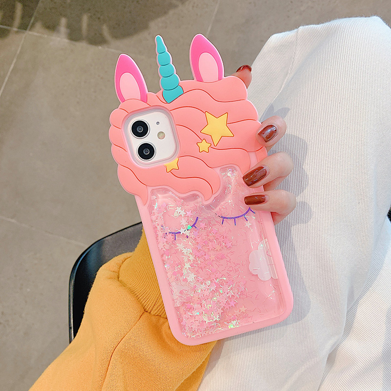 Fashion pink quicksand eyelashes horse unicorn silicone soft phone case for Oppo A57 A79 A73 A83 R17 F11 A3s A5 F9 A7 S1 Pro Y53 2017