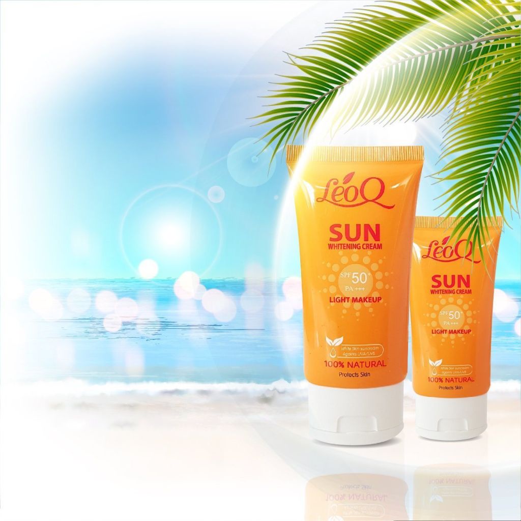 Kem chống nắng nâng tone kiềm dầu LeoQ Sun Whitening Cream 60ml SPF50+ PA+++