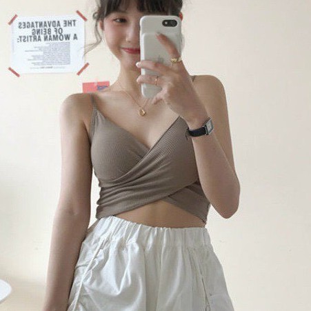 Áo Ngực, Áo Bra Thun Tăm Chéo Siêu Xinh MS233