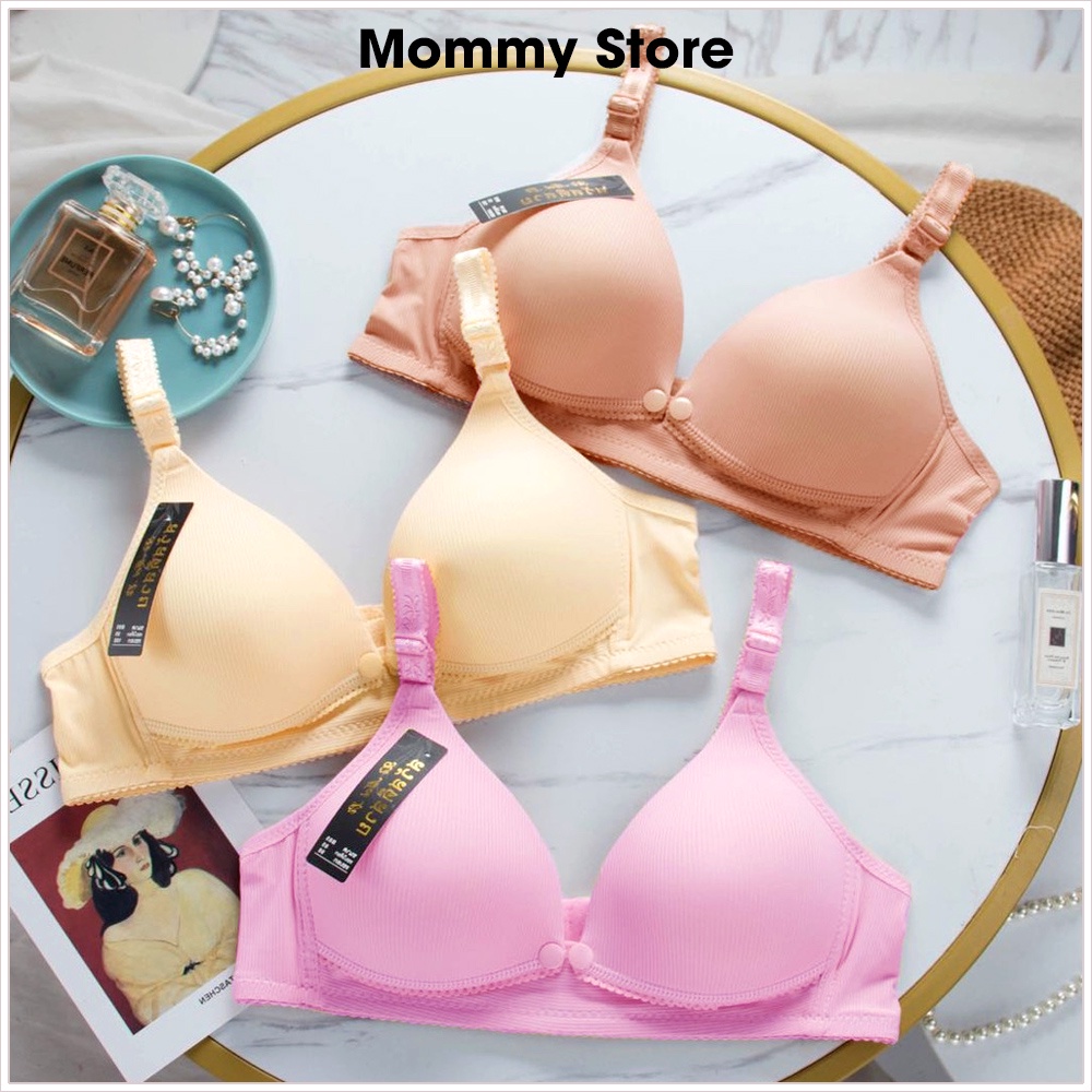 Áo lót ngực bầu thông hơi không gọng cúc ngực cho con bú size 38/40/42