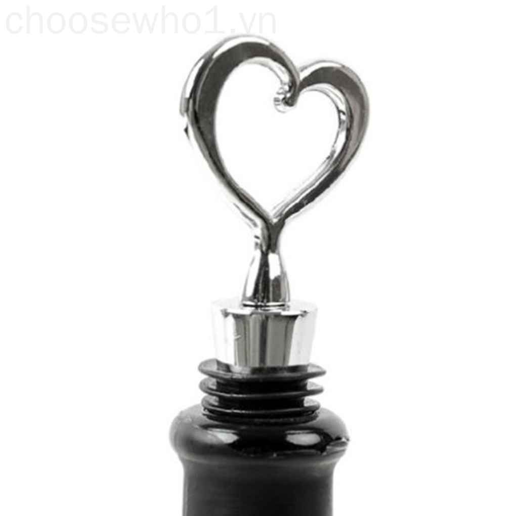 Nút bần chai rượu hình trái tim dễ thương bằng hợp kim kẽm