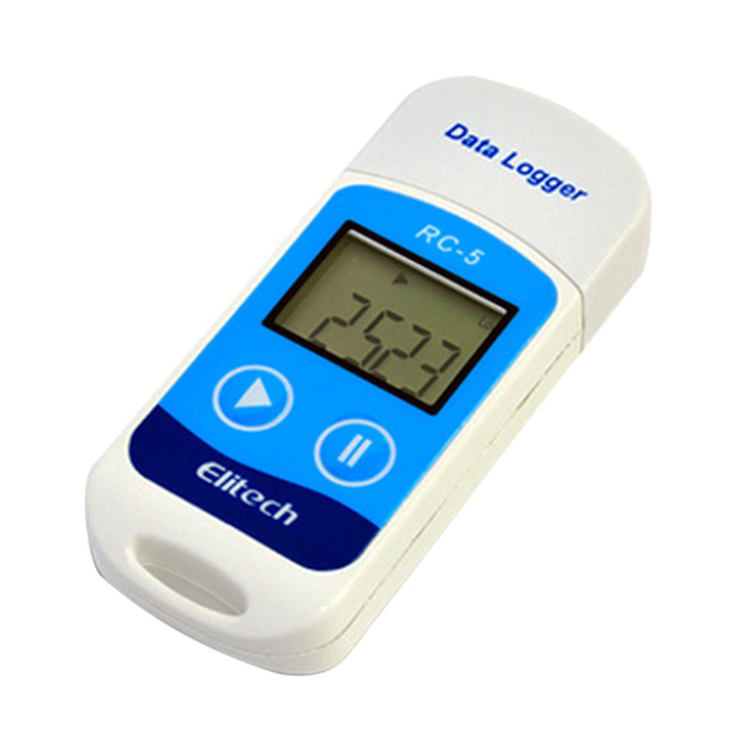 RC-5 LCD Display USB Temperature Data Logger Recorder External Sensor-Blue