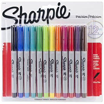 Bộ 10 cây Bút lông Sharpie Permanent Markers, Fine Point