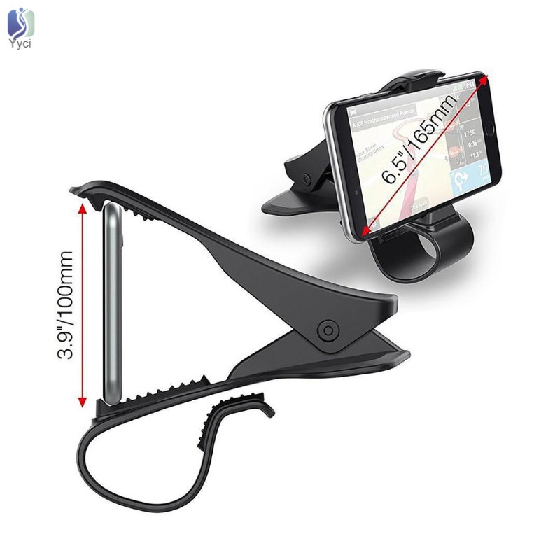 Yy Car Phone Holder Clip Mount Car HUD Dashboard Cellphone Cradle Clip for iPhone Samsung Huawei @VN