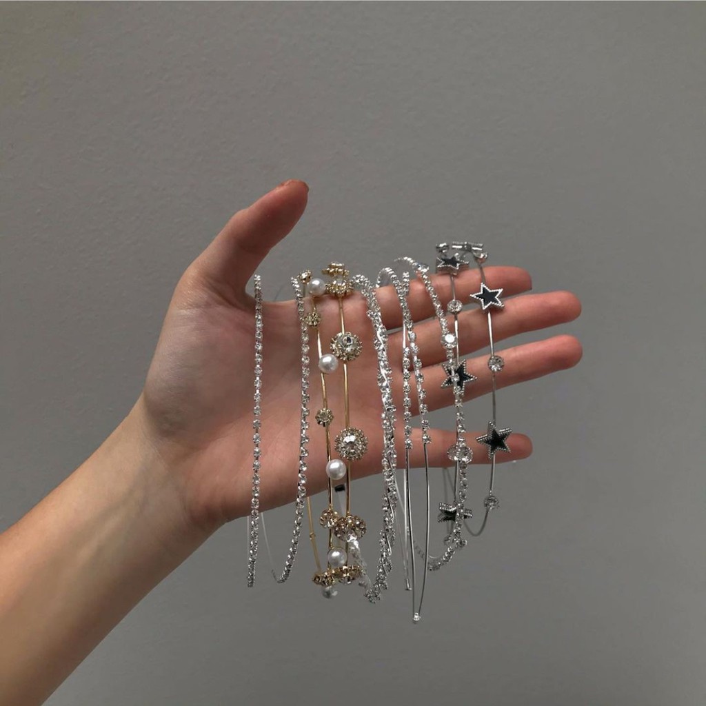 Các mẫu bờm mảnh đính đá