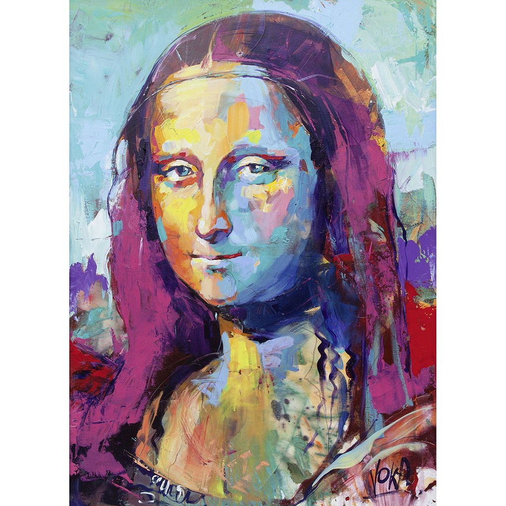 Tranh ghép hình Tini Puzzle 450 mảnh bằng giấy Monalisa Acrylic Paints - có nhận in theo yêu cầu tranh xếp hình 36x50