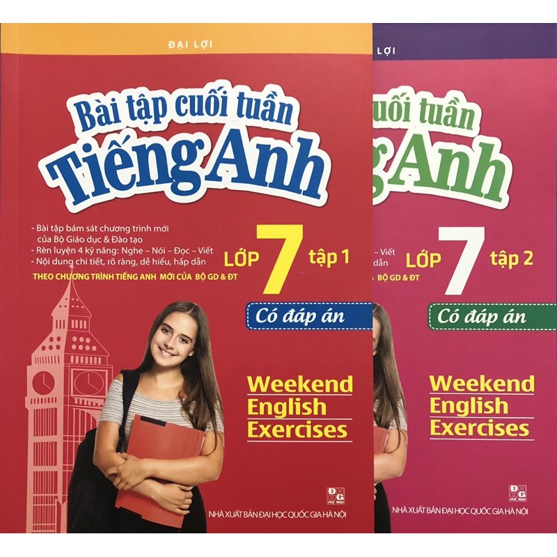 Sách - Bài tập cuối tuần tiếng anh lớp 7 (Combo 2 tập)