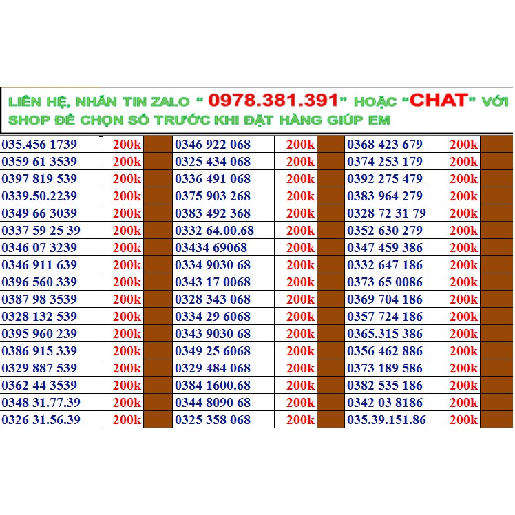 Sim viettel thần tài lộc phát đồng giá 200k