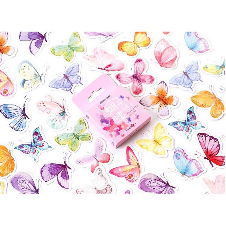 Bộ 46 Sticker Hàn Quốc hình con bướm dán trang trí E29