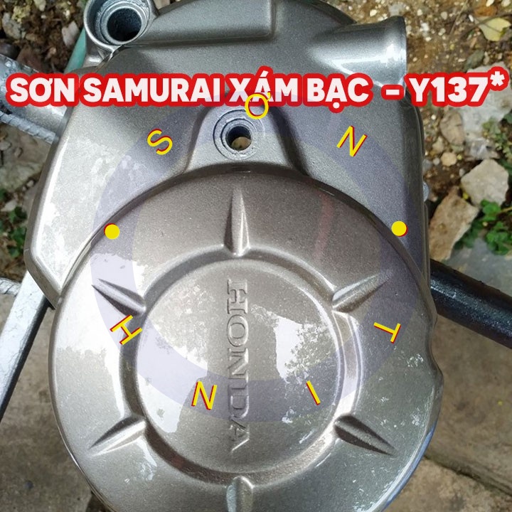 COMBO Y137 SƠN SAMURAI SƠN XỊT MÀU màu xám bạc Y137