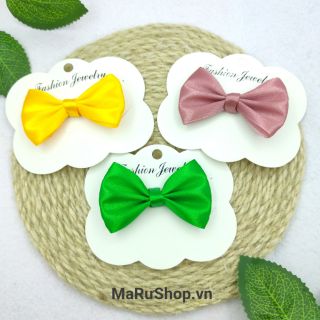 Kẹp tóc NƠ NHỎ, VẢI SATIN, ẢNH THẬT, HANDMADE, đơn giản, dễ thương, giá rẻ