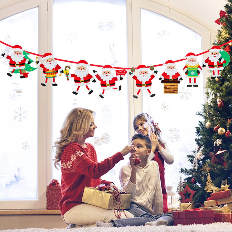 Dây Treo Trang Trí Giáng Sinh Năm Mới 2024 Hình Ông Già Noel / Người Tuyết