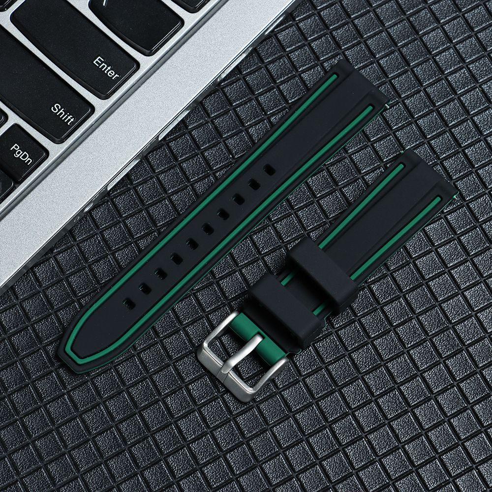 BTLIMER Dây Đeo Đồng Hồ Thay Thế Bằng Silicone Mềm Nhiều Màu 20 22 24mm