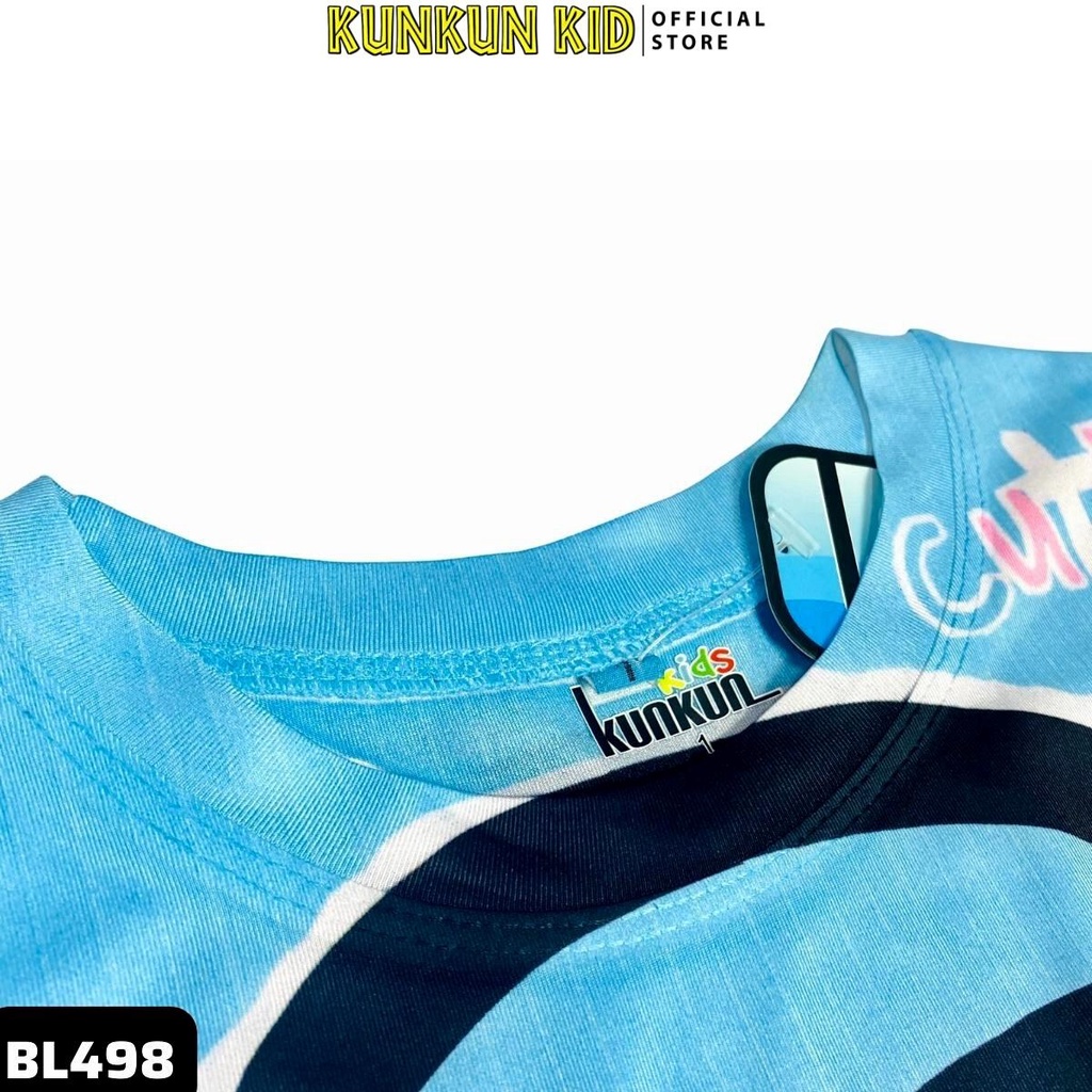 Quần áo bé gái thun lạnh in 3d tay ngắn hoạt hình among us Kunkun Kid TP498