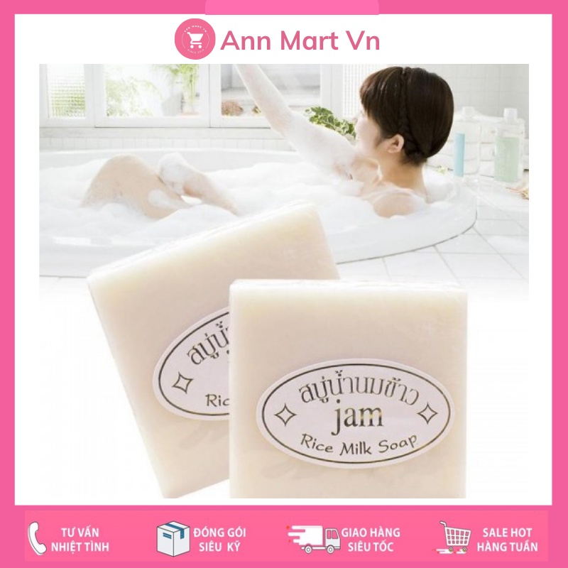 Xà phòng cám gạo xà bông cám gạo Jam Rice Milk Soap Thái Lan