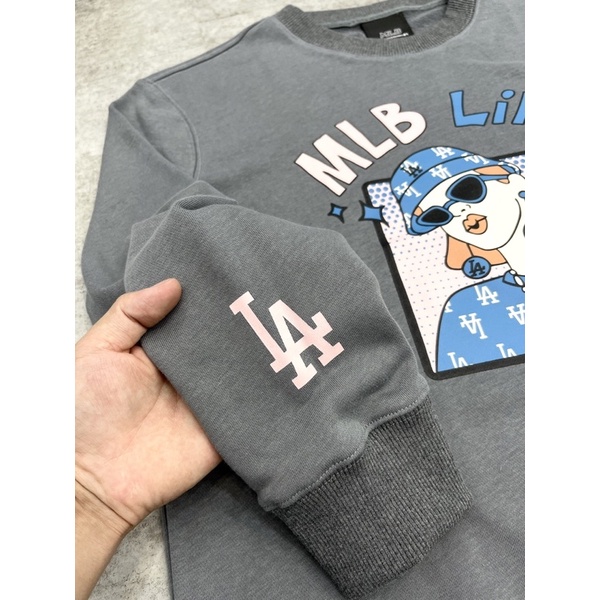 Áo Thun Dài Tay MLB Logo Cô Gái