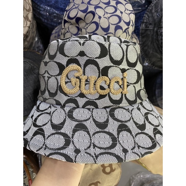 Nón bucket nam nữ , bo cụp gcc thêu logo thời trang unisex