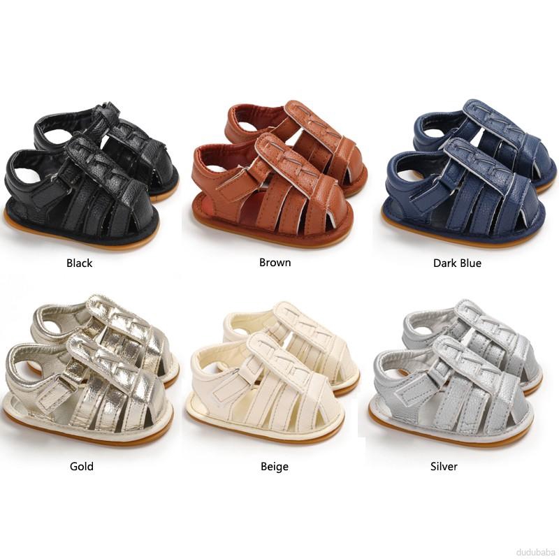 Giày Sandal Da Pu Thoáng Khí Cho Bé 0-18 Tháng Tuổi