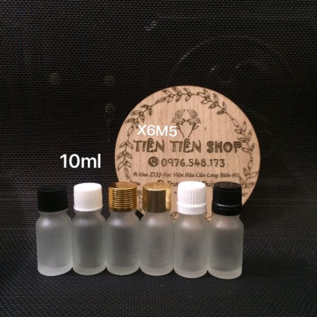Chai thủy tinh mờ vai tròn nắp vặn 10ml, 20ml, 30ml