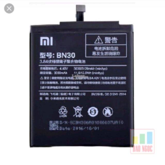 Pin xiaomi redmi 4A BN30