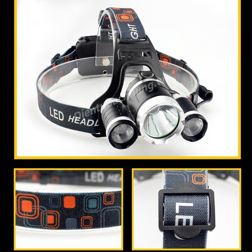 Đèn Pin Đội Đầu Siêu Sáng HIGH POWER HEADLAMP T6 Chính Hãng