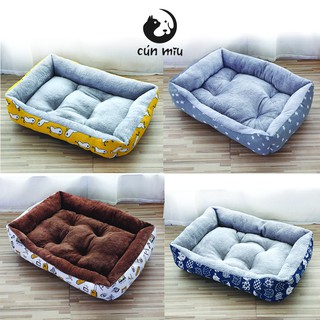 Đệm cho chó mèo nhiều màu sắc - Ổ nằm cho thú cưng hình chữ nhật chống trượt cao cấp